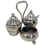 Silver Cruet Set. 119 g. Sheffield 1899, maker JHH.