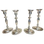 Set of four Georgian Candlesticks. Sheffield 1809, Alexander Goodman, Gainsford & Co..