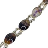 Silver Mounted Blue John Bracelet.