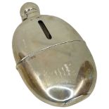 Large Silver Hip Flask. Silver 224 g. London 1895. William Hutton and Sons