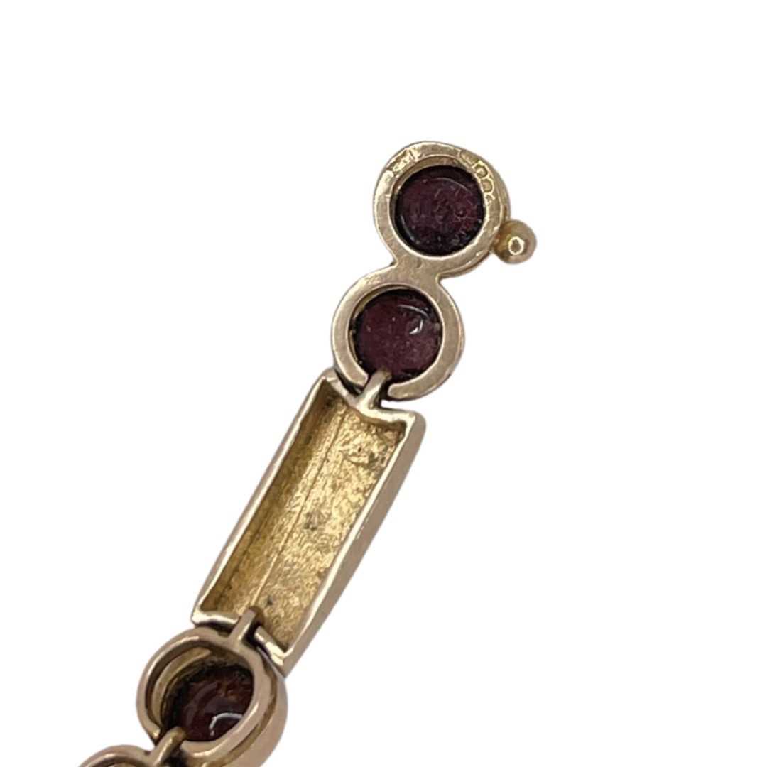 9ct Gold and Garnet Bracelet 15 g - Image 5 of 5