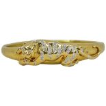 18ct Gold and Diamond Panther Bangle, 35 g