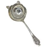 Silver Tea Strainer Spoon. 46 g. Sheffield 1958, Emile Viner