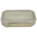 Swedish Silver Snuff Box, Gothenburg 1807. 64 g