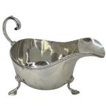 Silver Sauce Boat. 208 g. London 1908, William Hutton and Co.