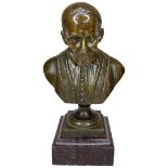19th Century Bronze Bust of a Pope on Marble Base