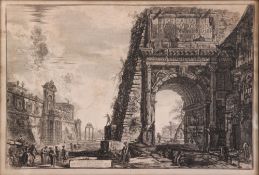 Piranesi. G. Battista. Mogliano 1720 - 1748 Venedig. Kupferstich. "Veduta dell`Arco di Tito"