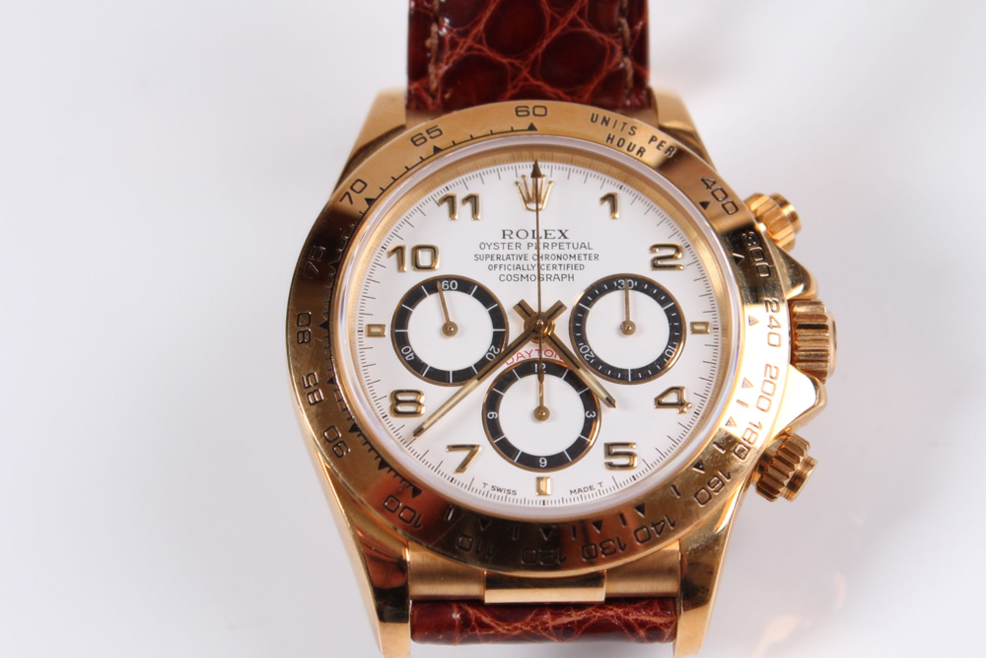 Rolex Armbanduhr. Daytona Oyster. Chronograph. GG, 750, Gew. 121 g. Datum, Wochentag, Zentral - Bild 10 aus 11