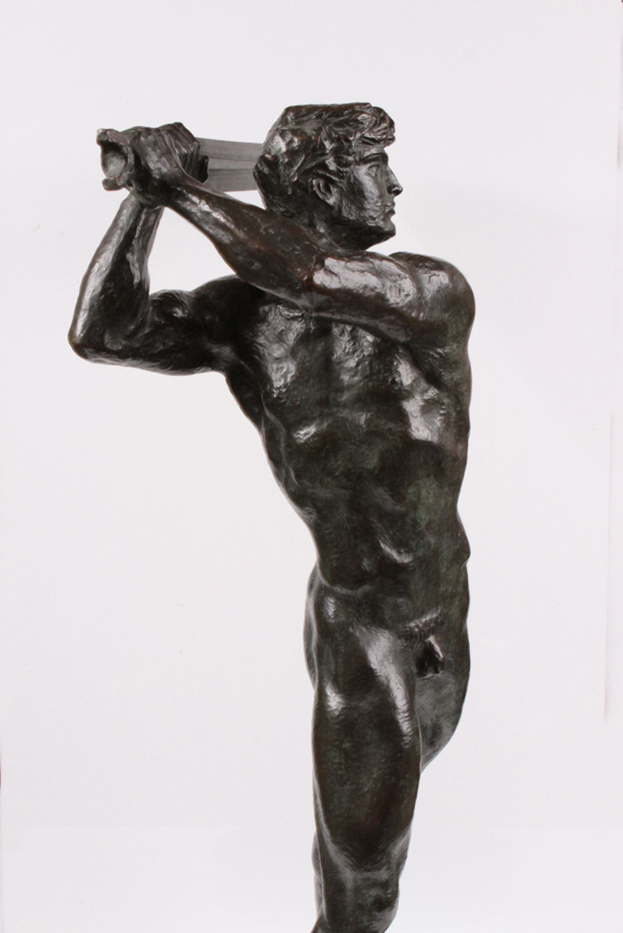 Franz von Stuck. Tettenweis 1863-1928 München. "FEINDE RINGSUM" Bronze, dunkelbraun patinier - Bild 3 aus 13