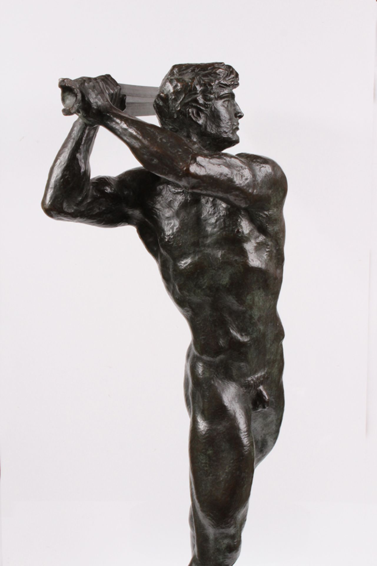 Franz von Stuck. Tettenweis 1863-1928 München. "FEINDE RINGSUM" Bronze, dunkelbraun patinier - Image 3 of 13