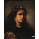 Loefftz, Ludwig von. Darmstadt 1845-1910 München. Portrait einer Frau im Renaissancekleid.