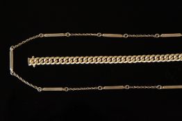 Gliederarmband. GG 14 K. Gew. ca. 13