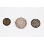 Drei Münzen. 5 Reichs-Silber Mark Paul