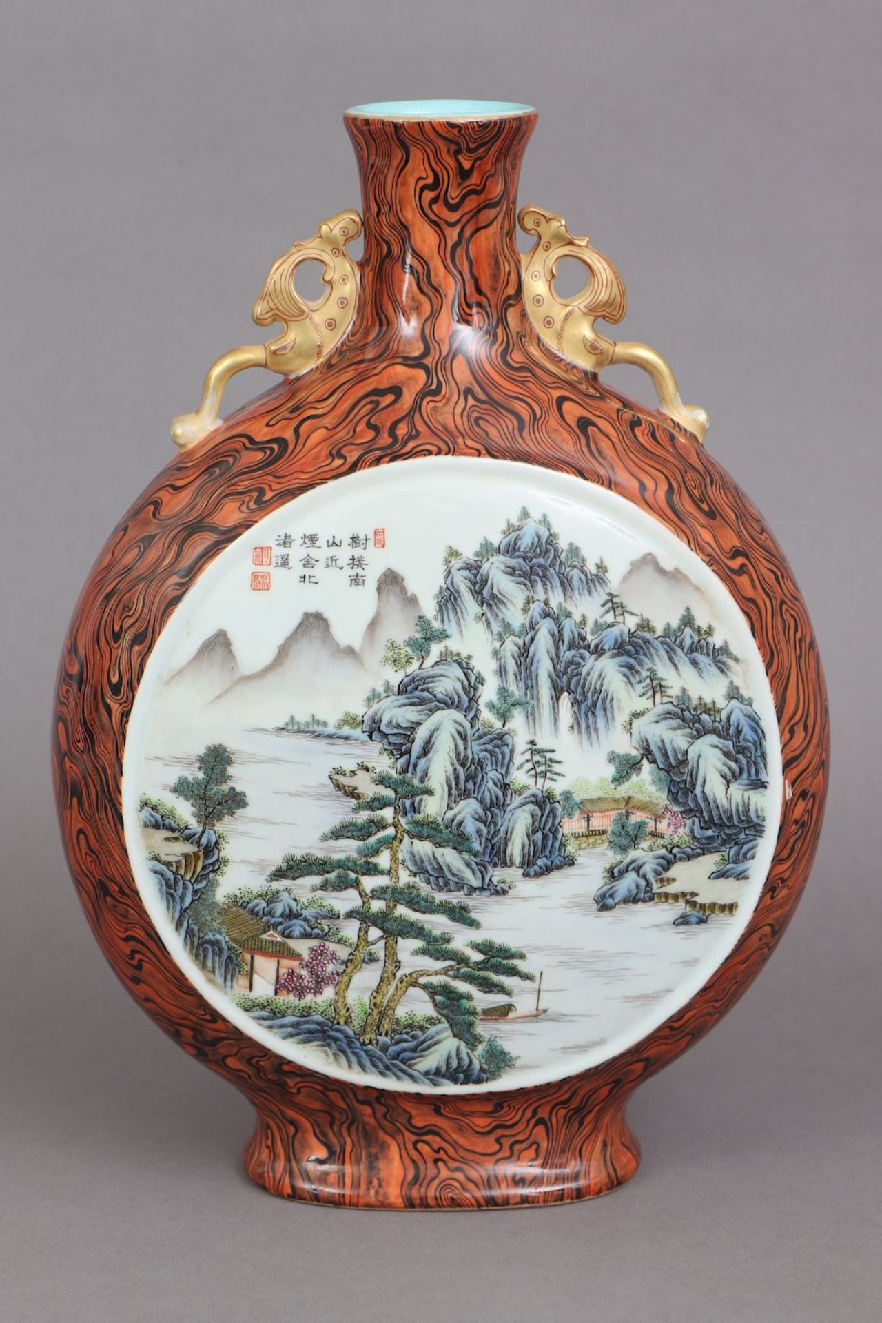 Chinesische Vase in Pilgerflaschen-Form - Bild 2 aus 5