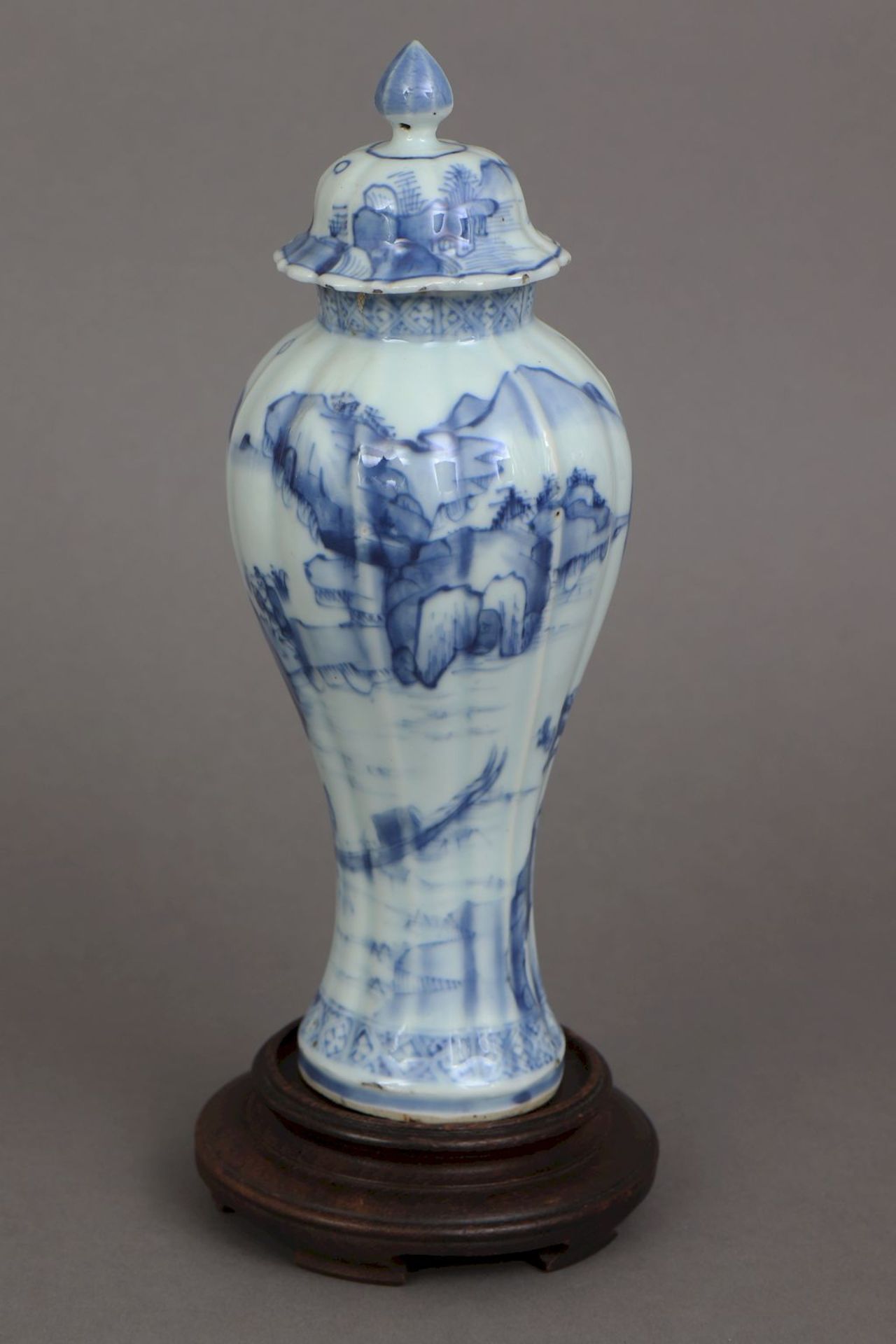 Chinesisches Vasengefäß mit Blaumalerei