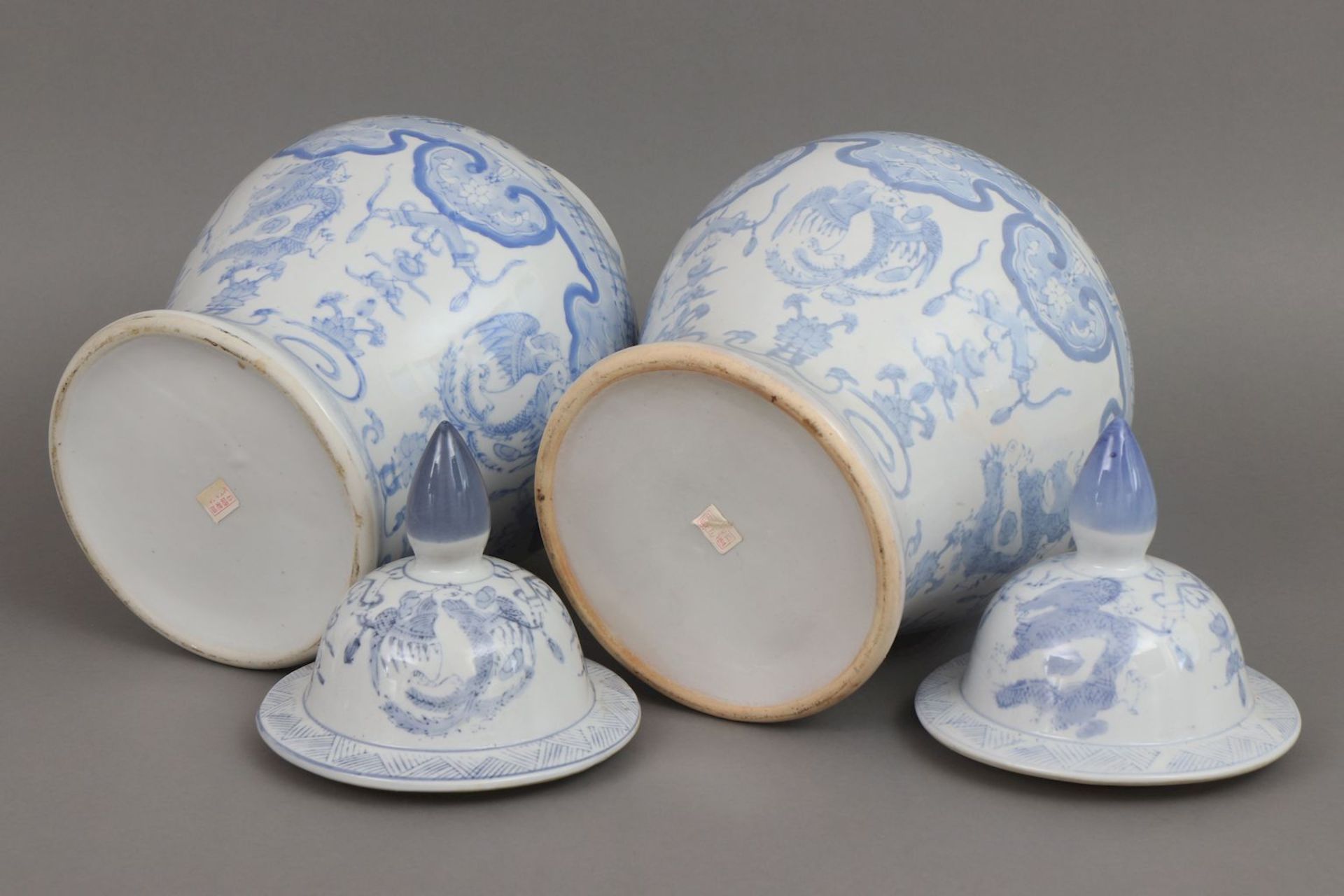 Paar chinesische Porzellan Deckel-/Vorratsgefäße - Bild 5 aus 5