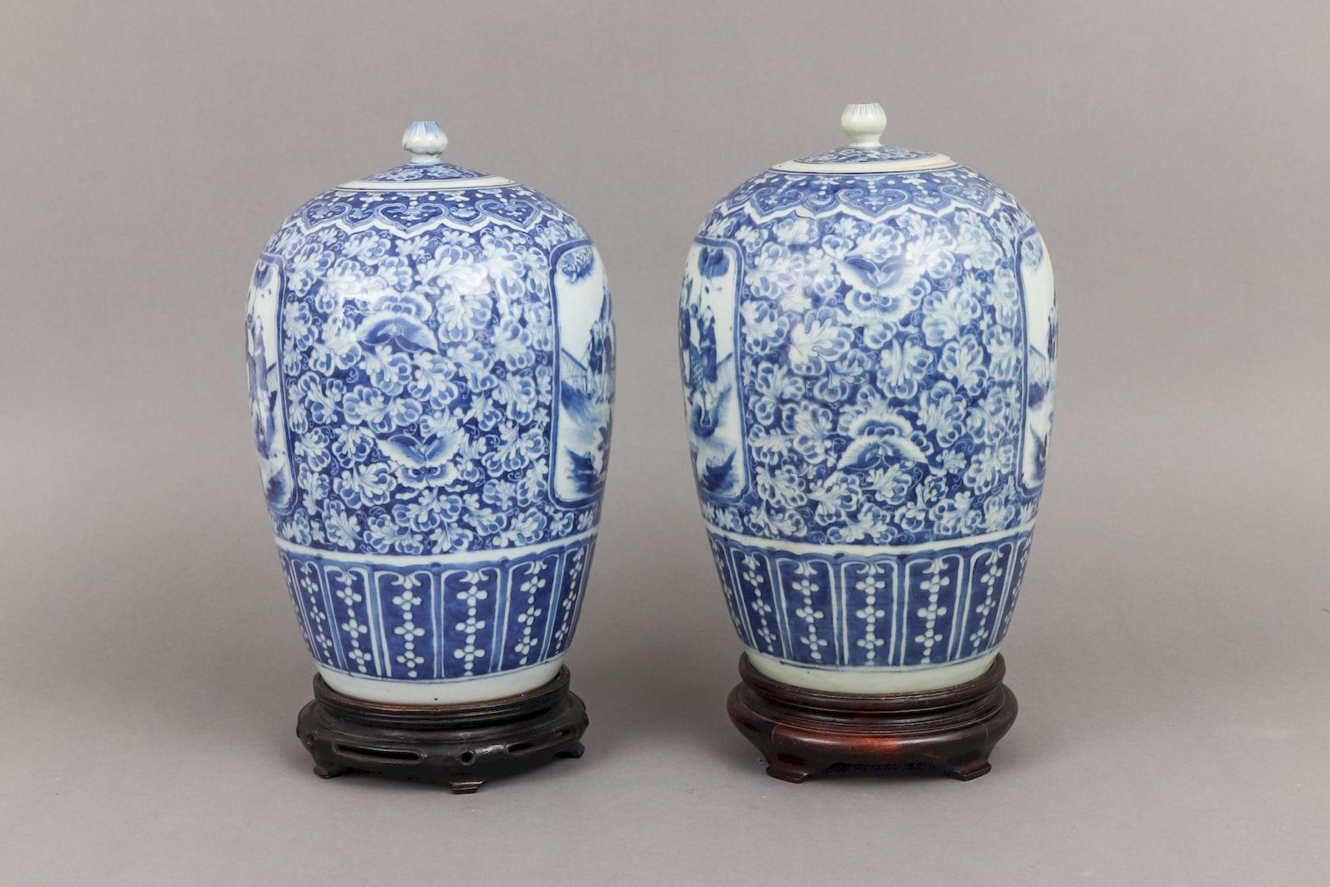 Paar chinesische Vorratsgefäße der Qing Dynastie (1644-1912) - Bild 2 aus 4