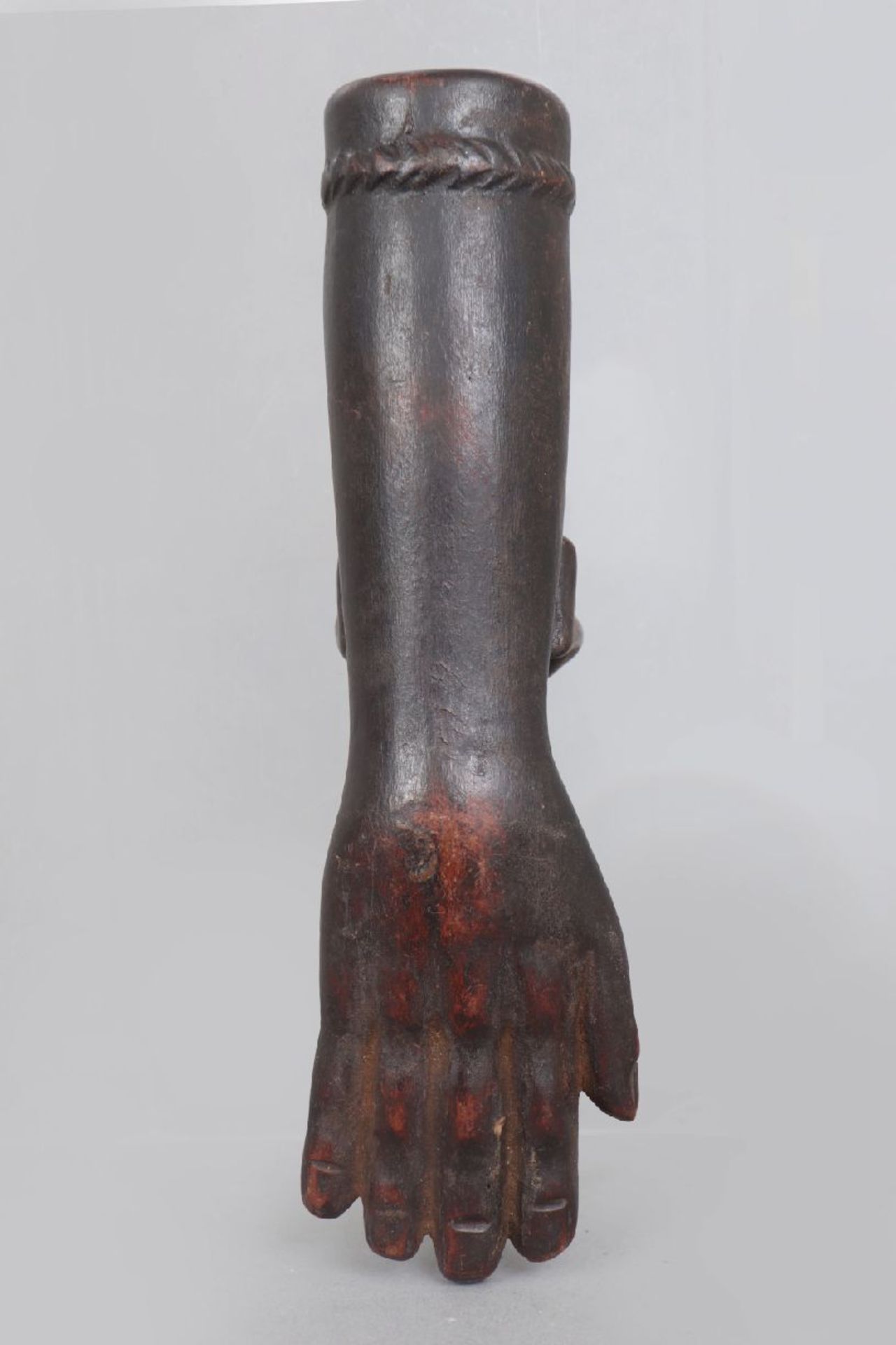 Afrikanische Ritual-Pfeife der Luba, KongoHolz, geschnitzt und geschwärzt, Stock in Form eines - Image 2 of 3