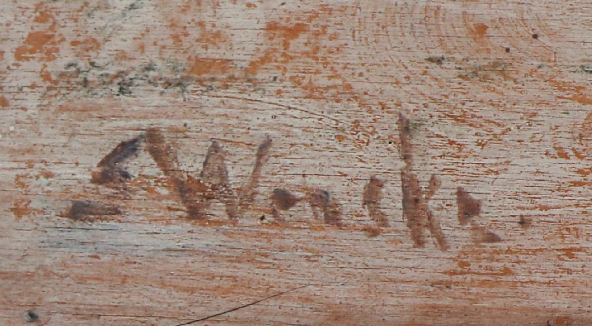 SOPHIE WENCKE (1874 Bremerhaven - 1963 Worpswede)Öl auf Holz, ¨Segler auf der Außenalster¨, unten - Image 2 of 3
