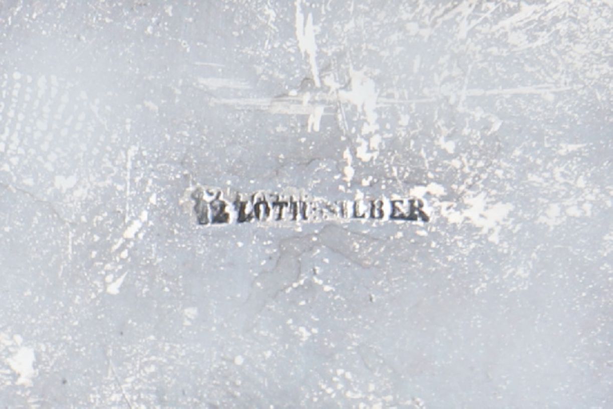 Silber Zuckerdose des Biedemeier12 Lot Silber, eckiger, godronierter/gebauchter Korpus mit - Image 2 of 4