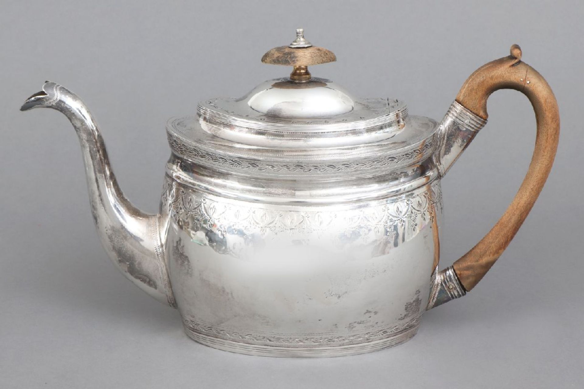 Silber TeekanneSterling Silber, London, 1799, Maker´s mark SDEN (Samuel & Edward Davenport),