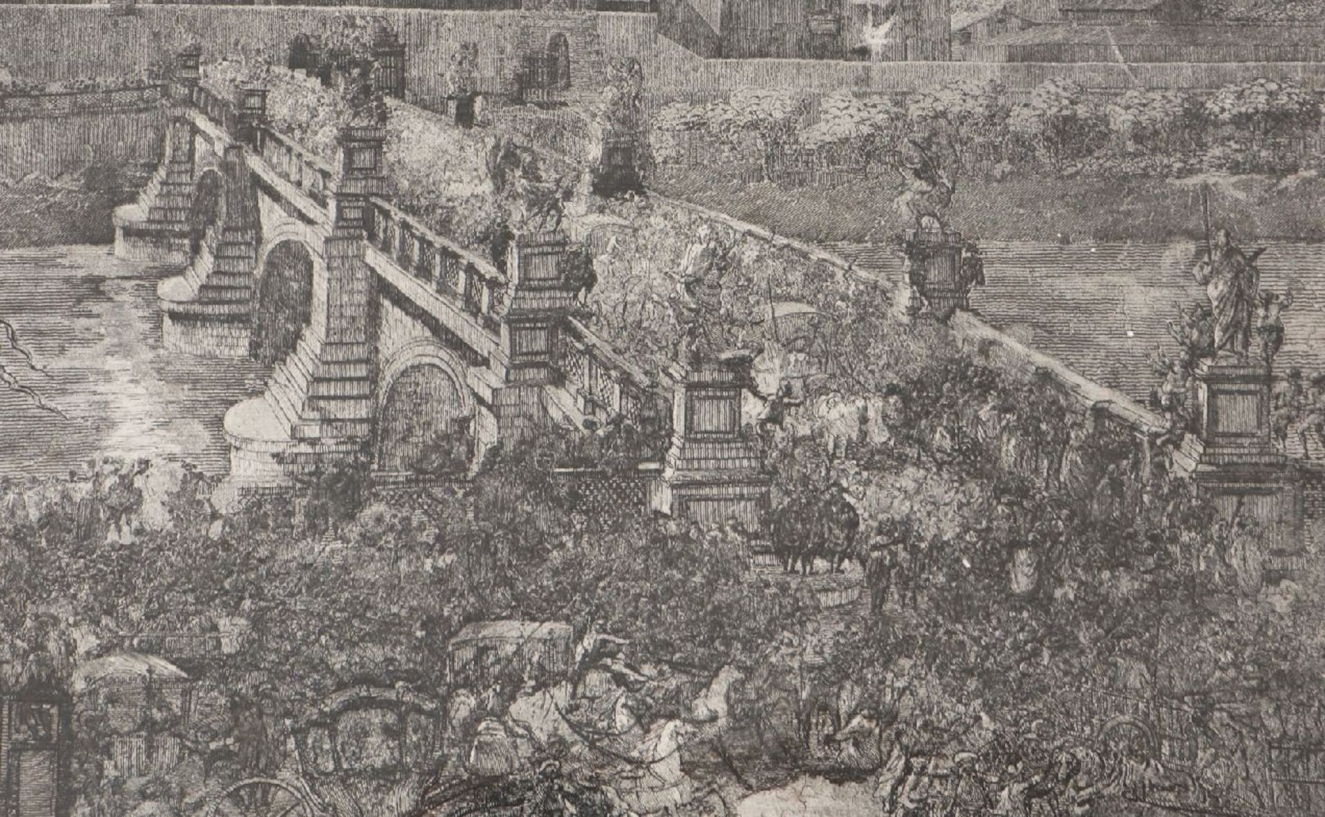 GIOVANNI BATTISTA PIRANESI (1720 wohl Mogliano bei Mestre - 1778 Rom)Kupferstich, ¨Fuoco artificiale - Bild 2 aus 6