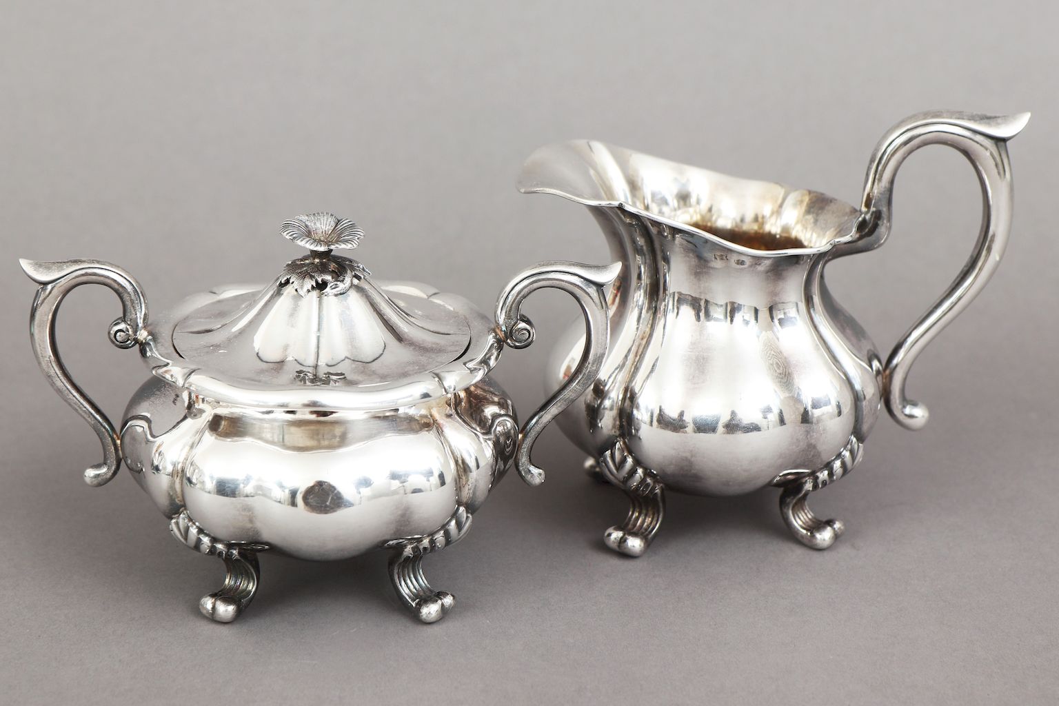 Silber Tee- und Kaffeeservice19. Jahrhundert, 925er Silber, 4-teiliges Set bestehend aus Teekanne, - Image 2 of 5