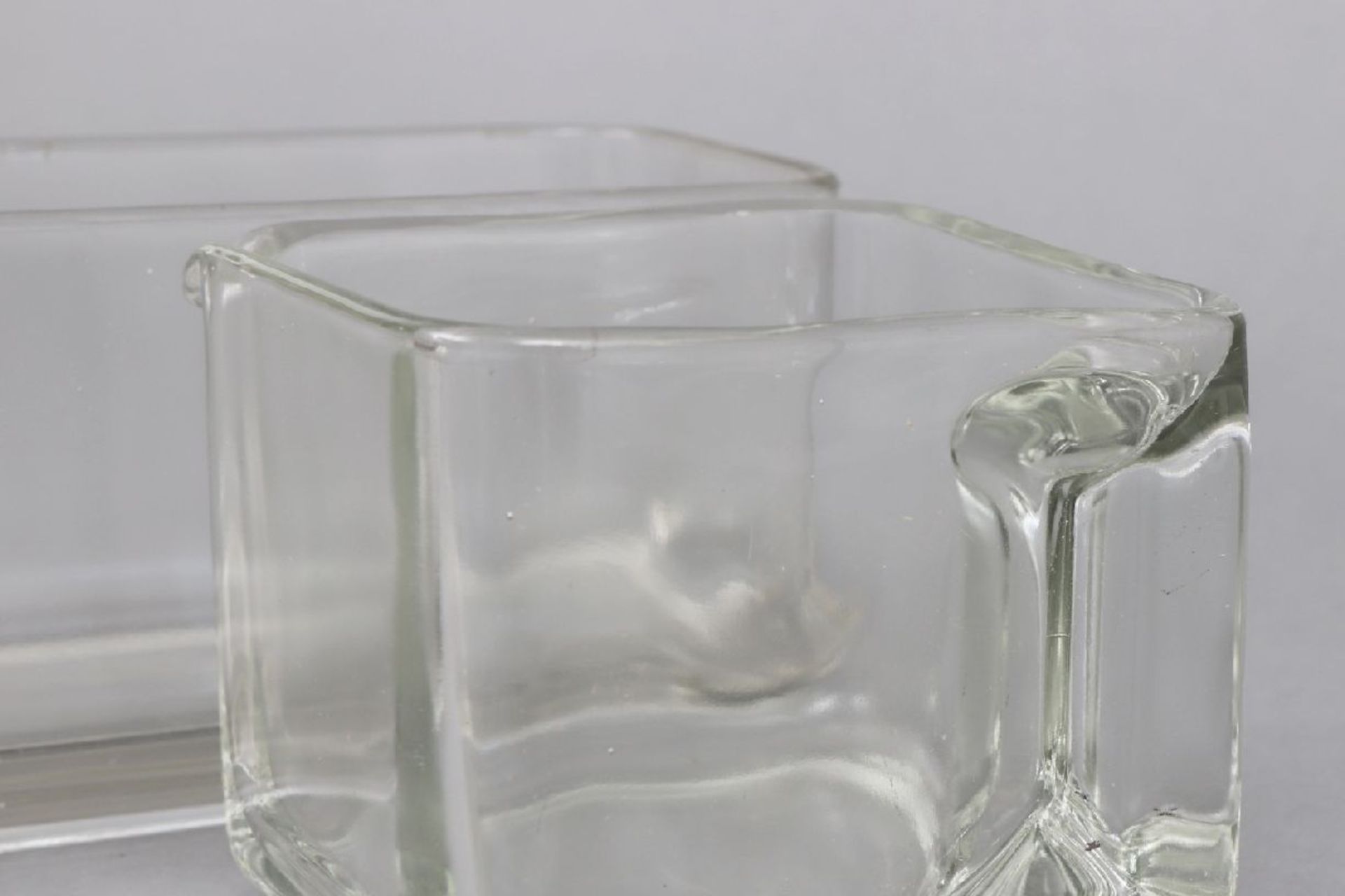 2 Teile WAGENFELD Kubus VorratsgeschirrHersteller VLG (vereinigte Lausitzer Glaswerke), Entwurf - Image 4 of 6