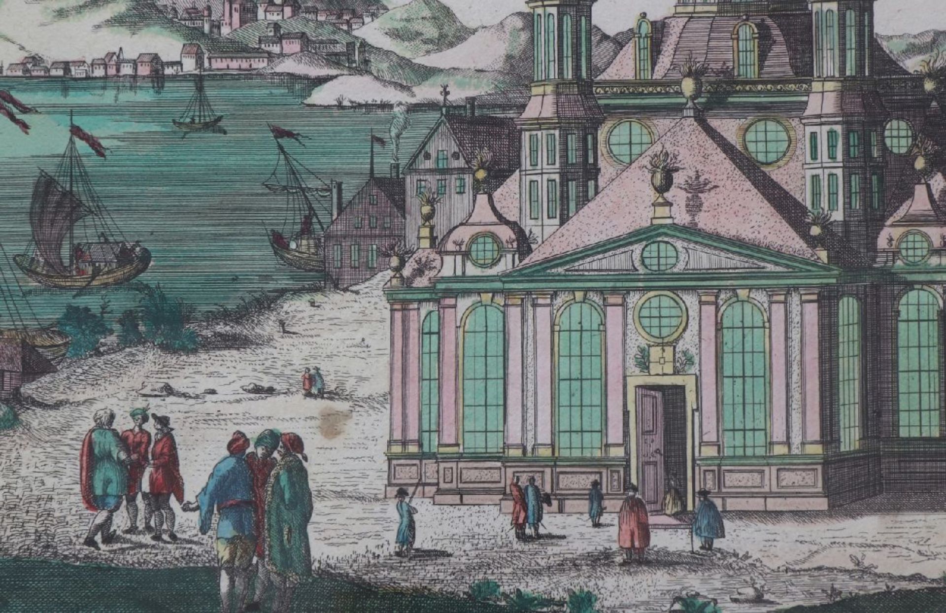 4 Guckkastenbilder des 18. Jahrhunderts ¨Stockholm¨aus ¨Collection des Prospects¨, u.a. colorierte - Bild 3 aus 5