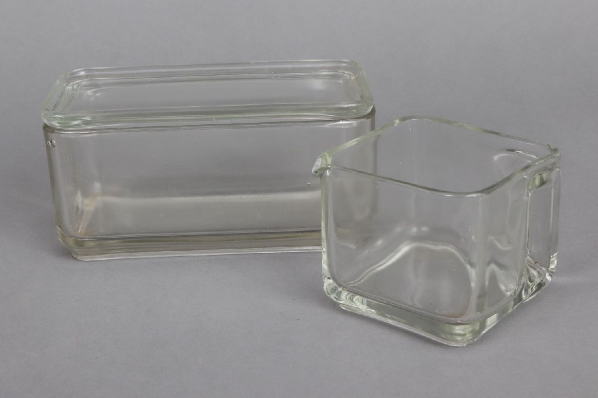 2 Teile WAGENFELD Kubus VorratsgeschirrHersteller VLG (vereinigte Lausitzer Glaswerke), Entwurf