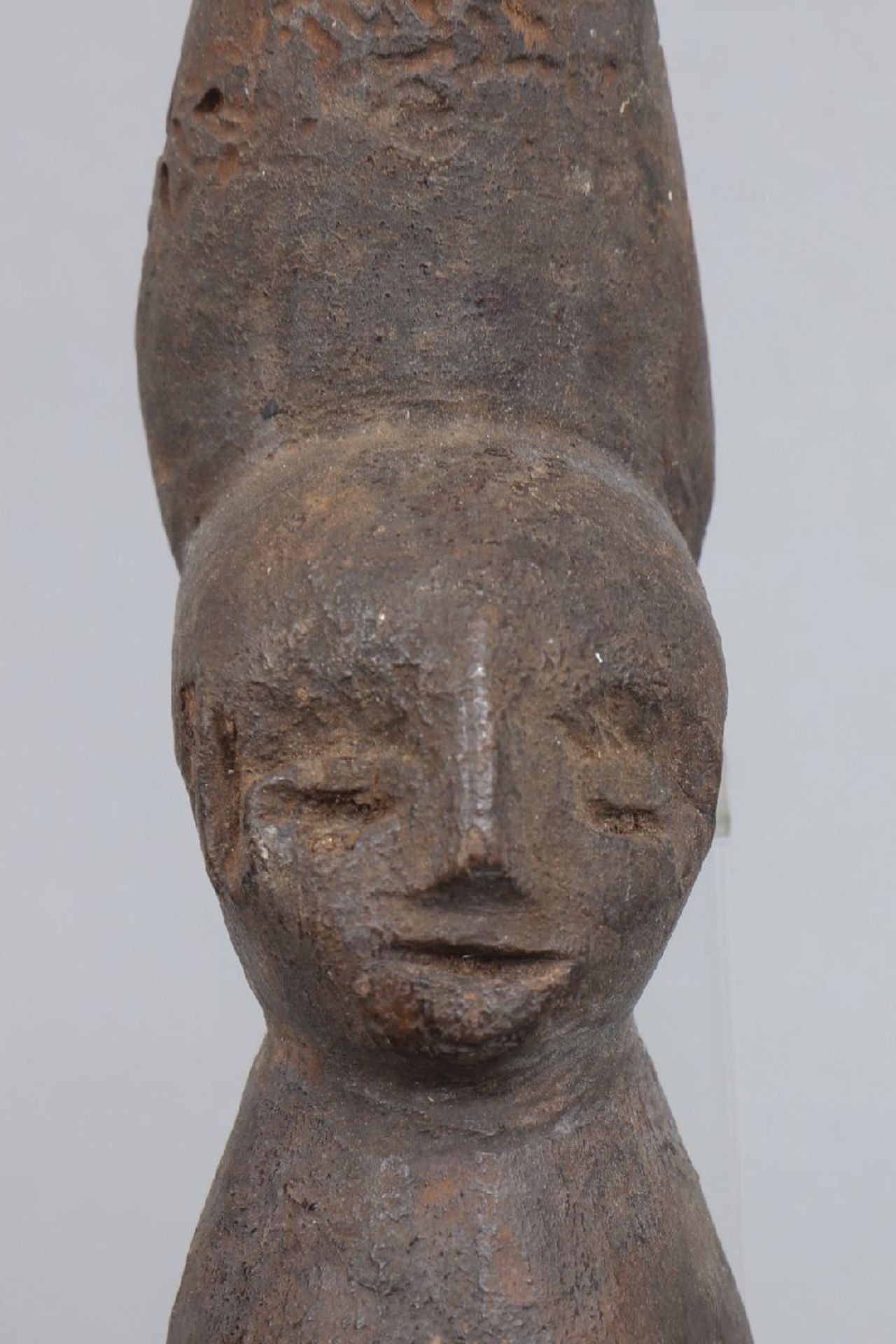 3 afrikanische Ritualfigurendiverse, Zentral- und Westafrika, 1x janusköpfige Figur aus dunkel - Image 3 of 5