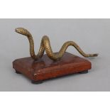 Schlangenfigur des 19. JahrhundertsBronze, naturalistische Figur einer sich windenden Schlange,