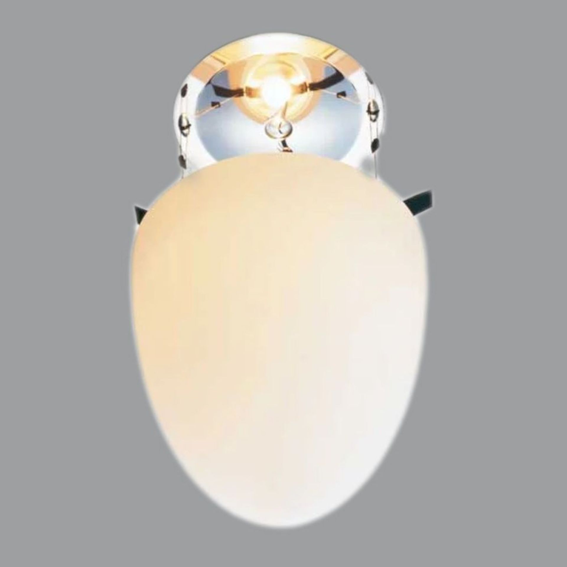 TOBIAS GRAU DeckenlampeModell ¨Body`s¨, zapfenförmiger Glaskorpus (weiß) an Metallmontur, 2