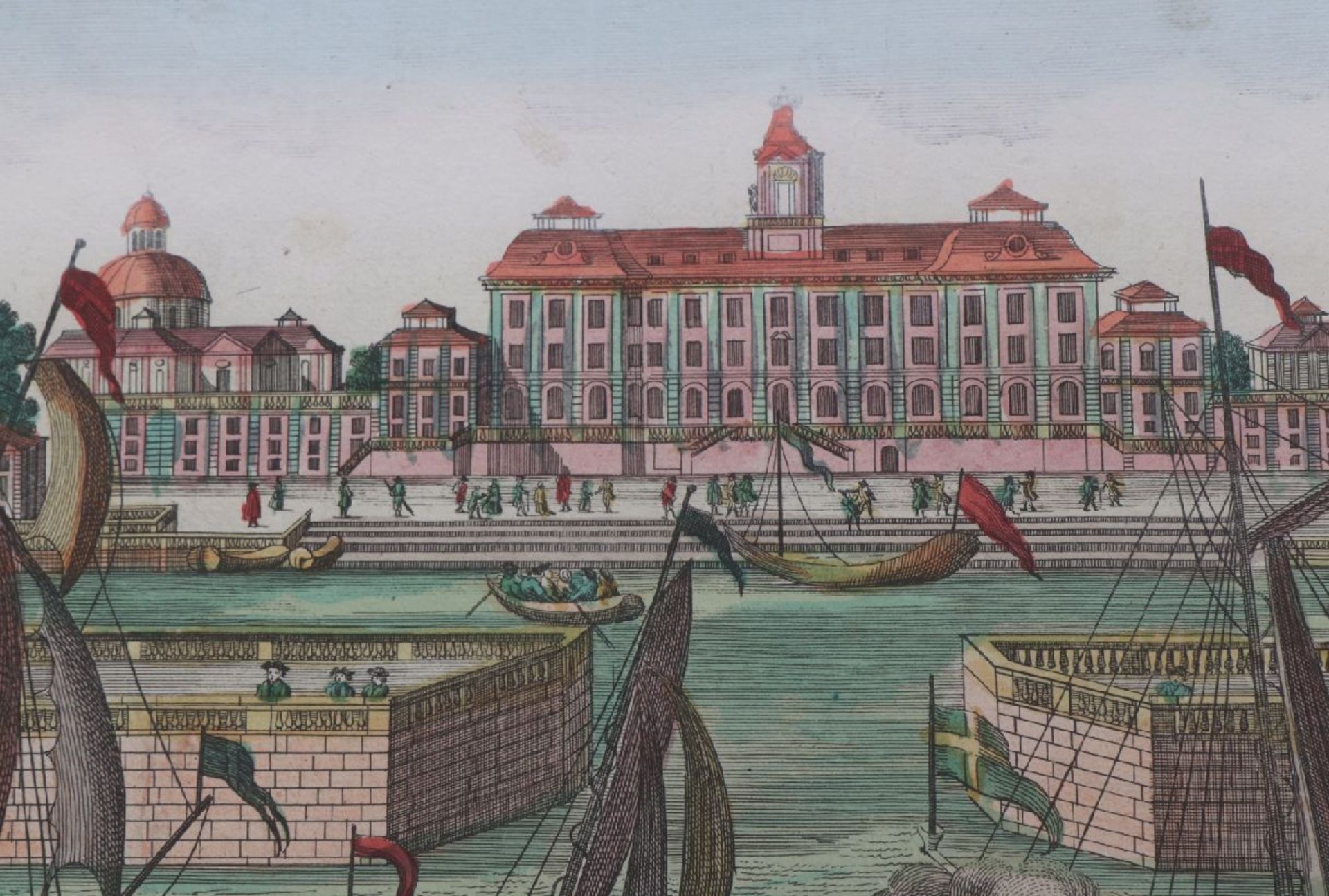 4 Guckkastenbilder des 18. Jahrhunderts ¨Stockholm¨aus ¨Collection des Prospects¨, u.a. colorierte - Bild 5 aus 5