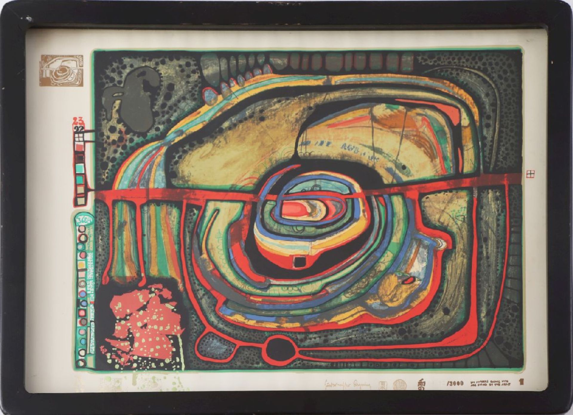 FRIEDENSREICH HUNDERTWASSER (1928 Wien - 2000 an Bord der Queen Elizabeth 2 bei Neuseeland)