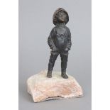 Bronzefigur ¨Kleiner Fischerjunge mit Sturmhaube¨Anonym (wohl JULIUS PAUL SCHMIDT-FELLING oder