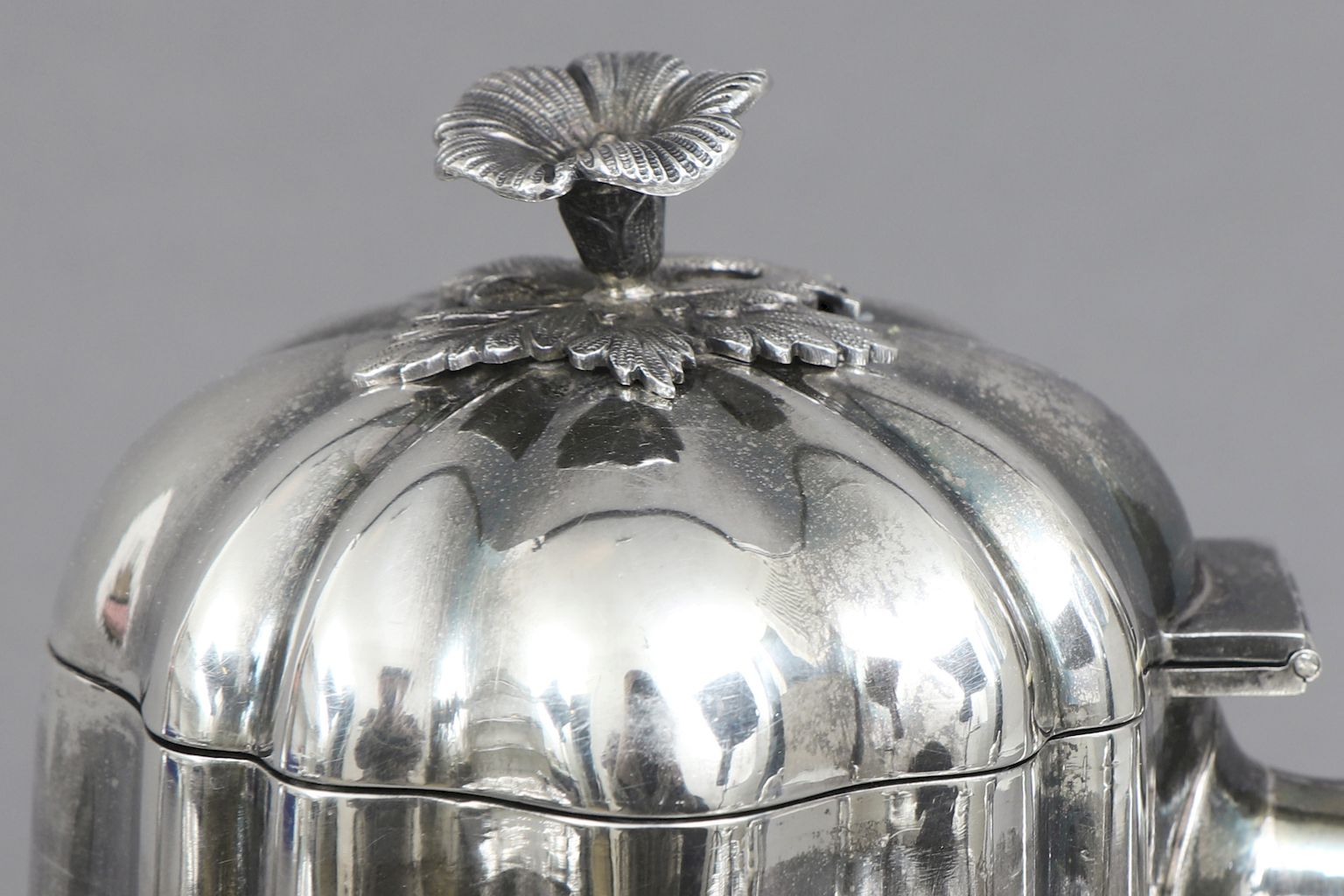 Silber Tee- und Kaffeeservice19. Jahrhundert, 925er Silber, 4-teiliges Set bestehend aus Teekanne, - Image 5 of 5