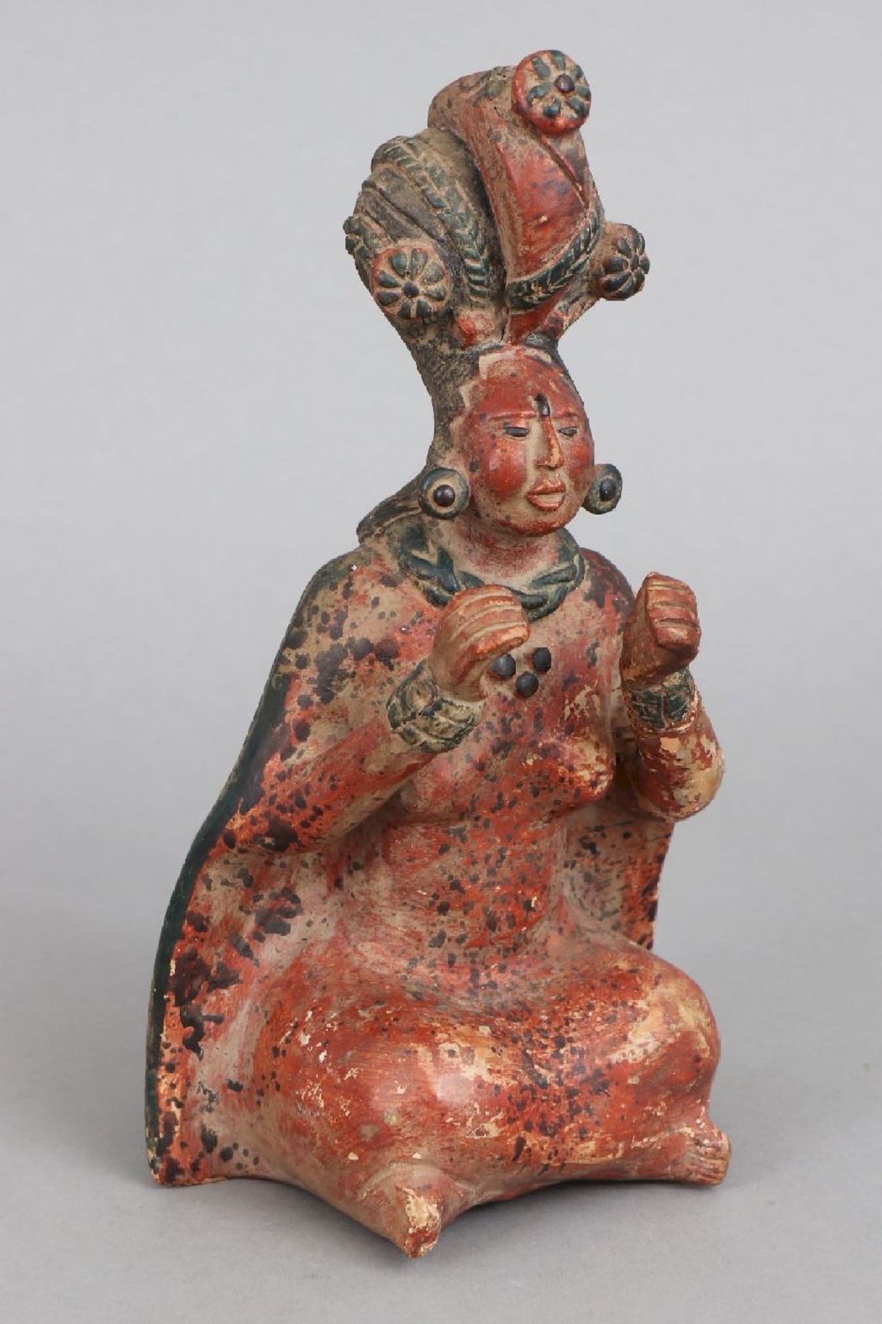 Präkolumbianische Maya Terrakotta-Figur - Image 3 of 7