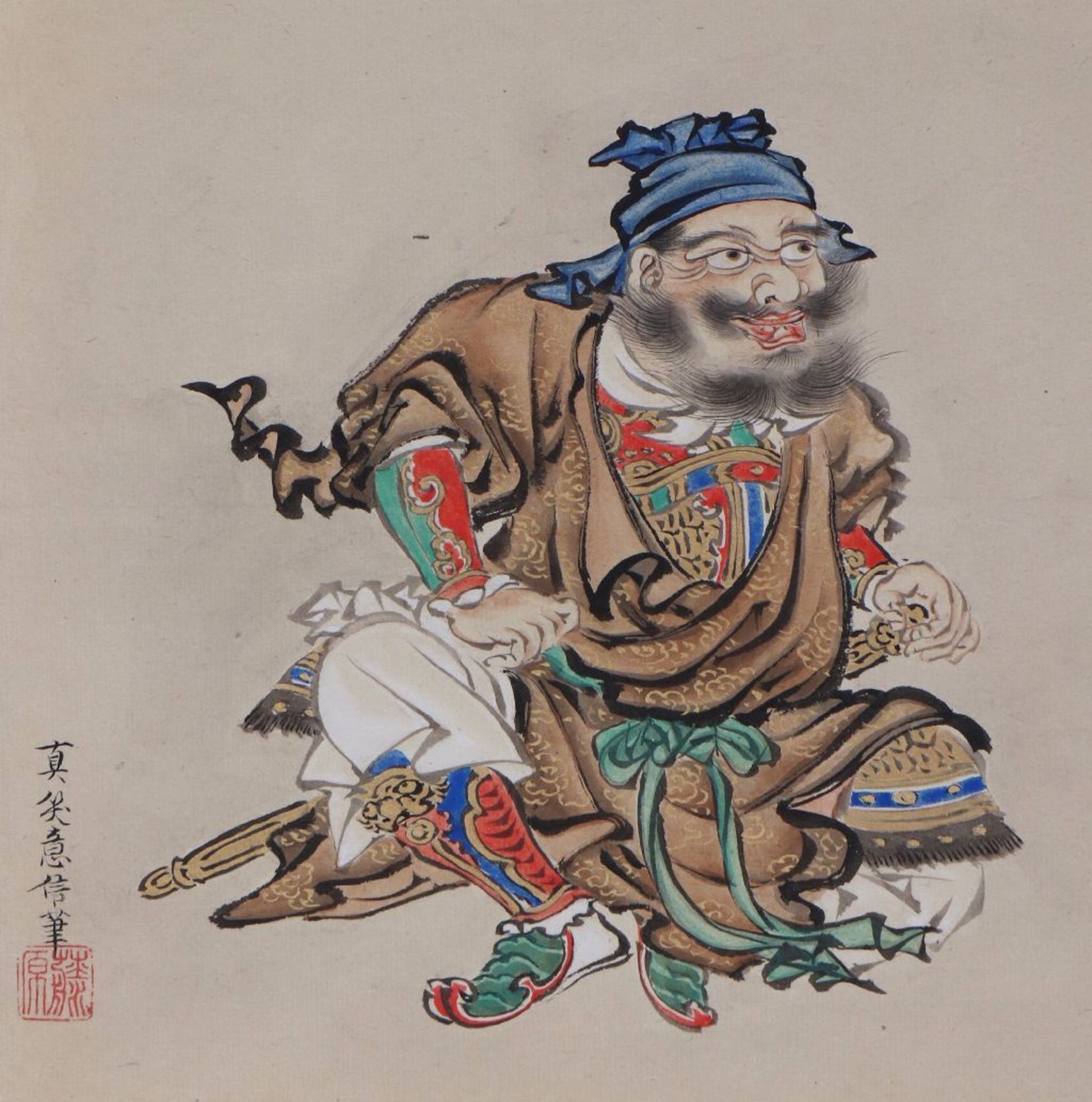 2 japanische Tuschezeichnungen des 19. Jahrhunderts - Image 2 of 3