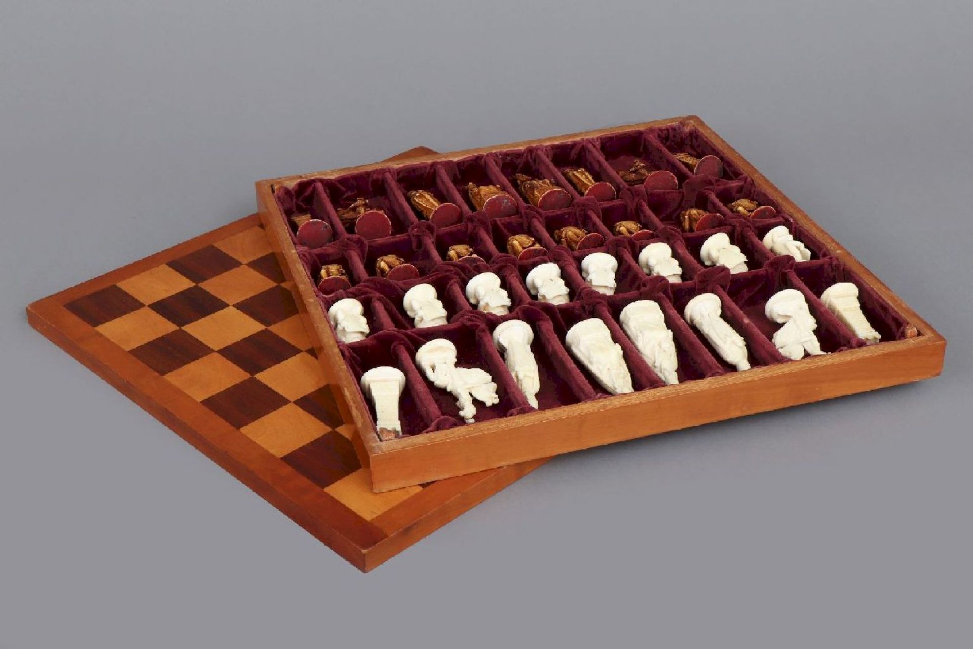 Schachspiel mit ERBACH Elfenbein-Figuren - Bild 4 aus 4