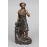 GABOGE (italienischer Bildhauer des 19./20. Jhdts.), Bronzefigur ¨Schmied¨