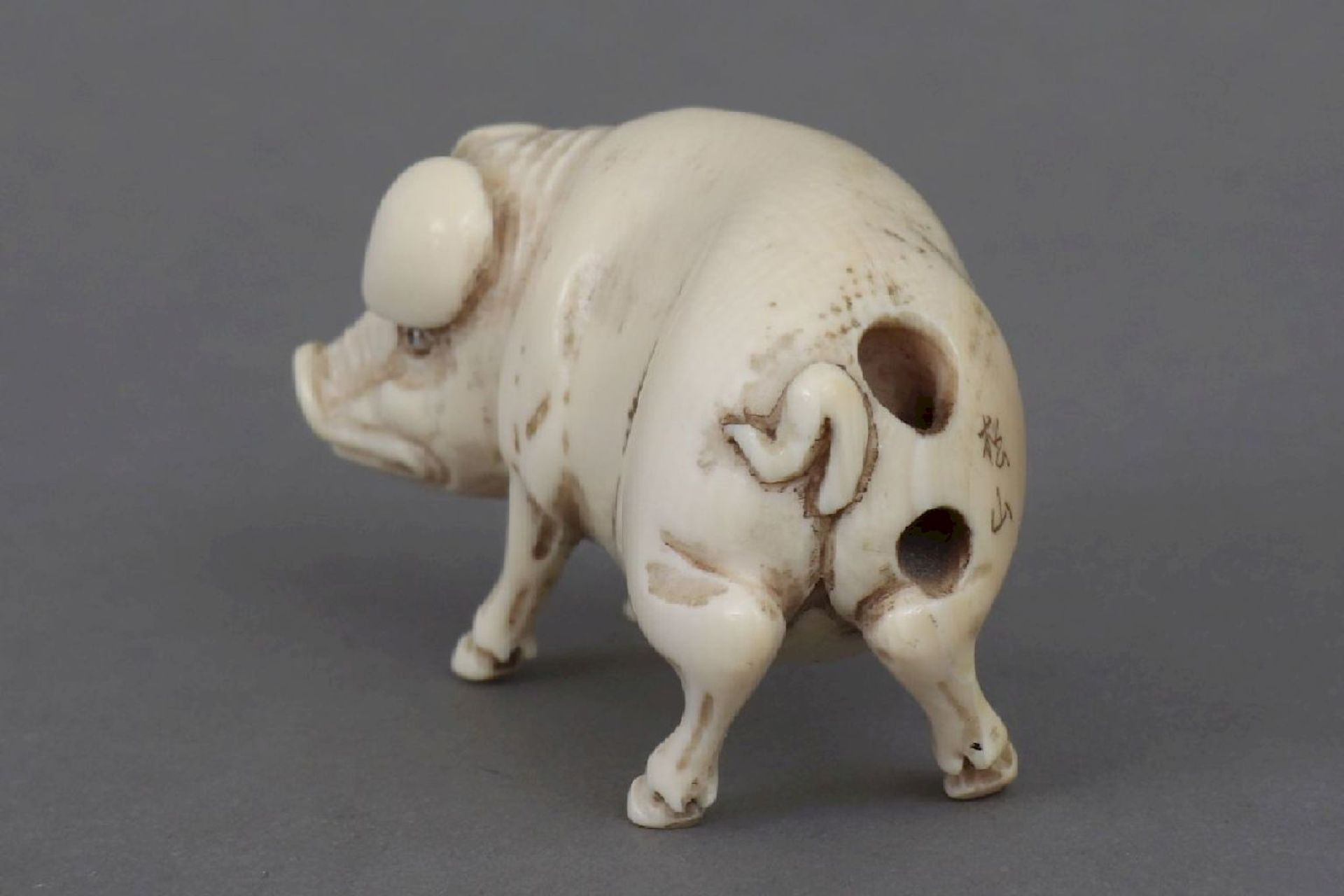 Japanische Netsuke ¨Schwein¨ - Image 4 of 5