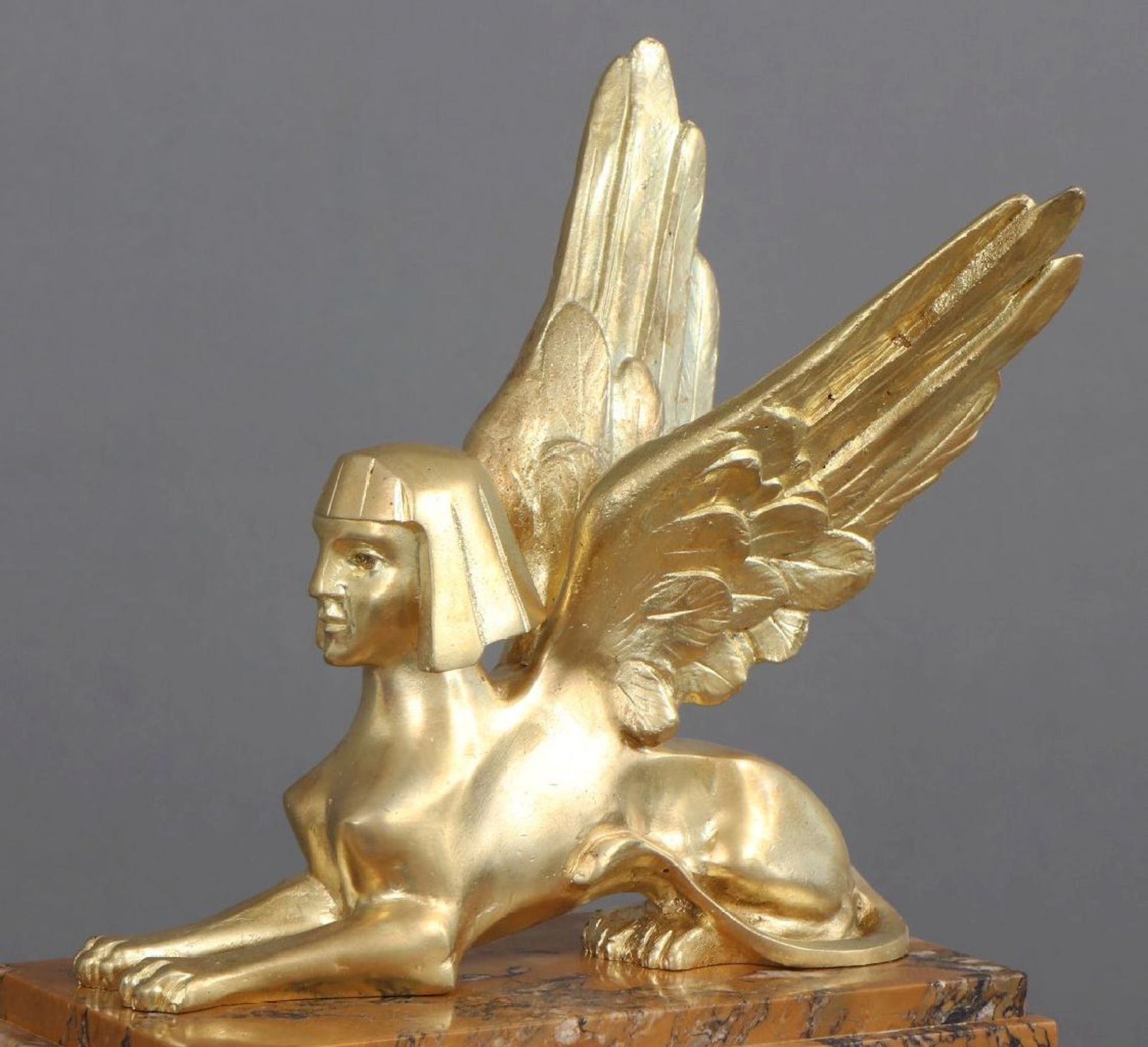 Prunkvolle Art Deco Pendule mit ägyptischen Figuren - Image 5 of 6
