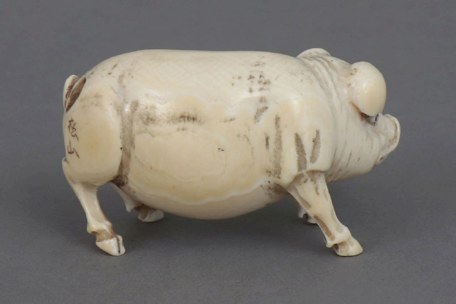 Japanische Netsuke ¨Schwein¨ - Image 2 of 5