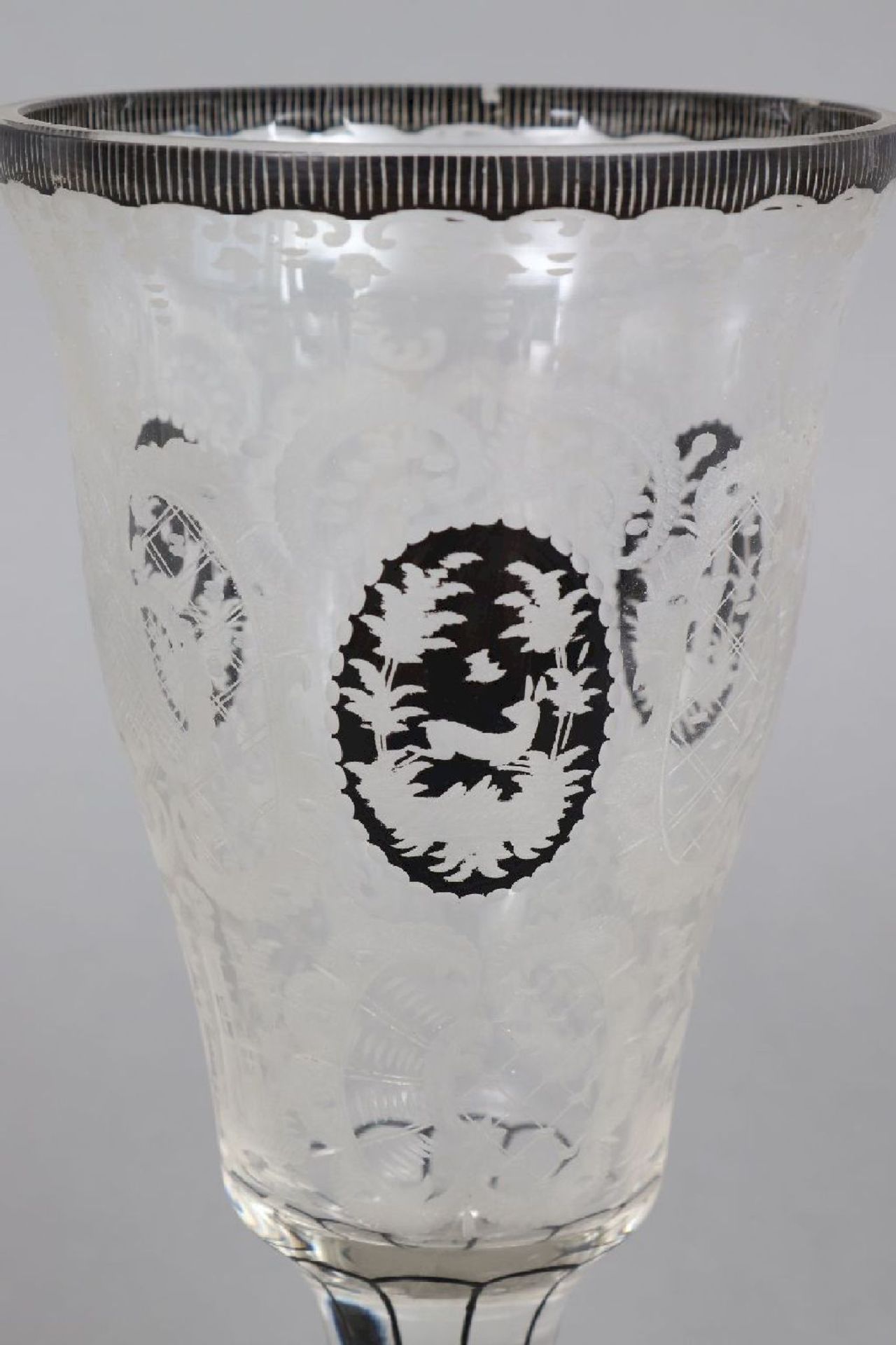 Böhmisches Pokalglas, um 1900 - Bild 2 aus 4
