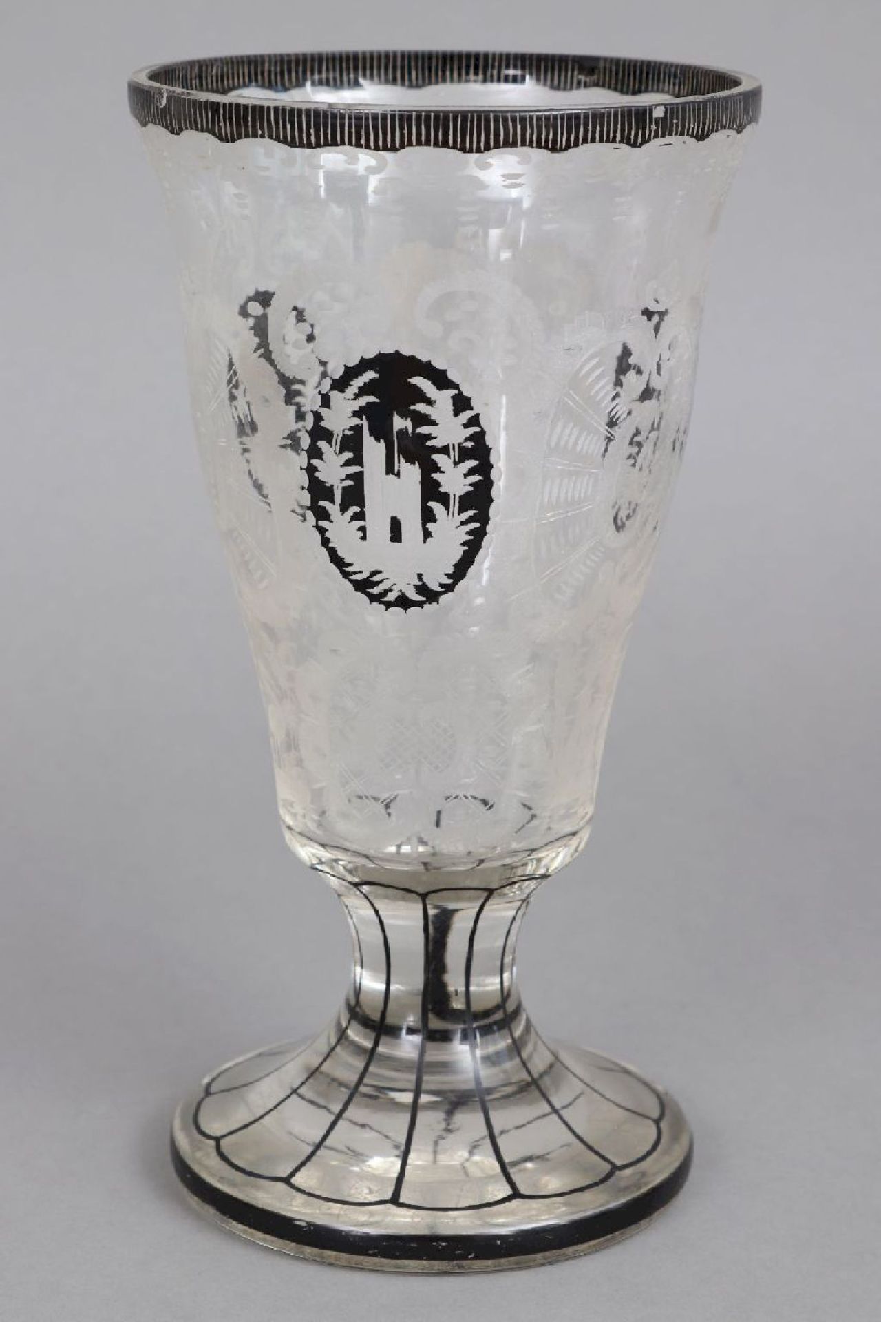 Böhmisches Pokalglas, um 1900 - Bild 3 aus 4