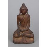Wohl tibetanische Buddha-Figur aus Bronze