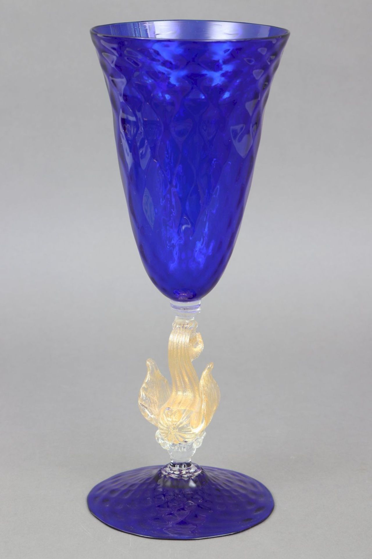 Venezianisches Kelchglas im Stile des Barock - Bild 2 aus 3