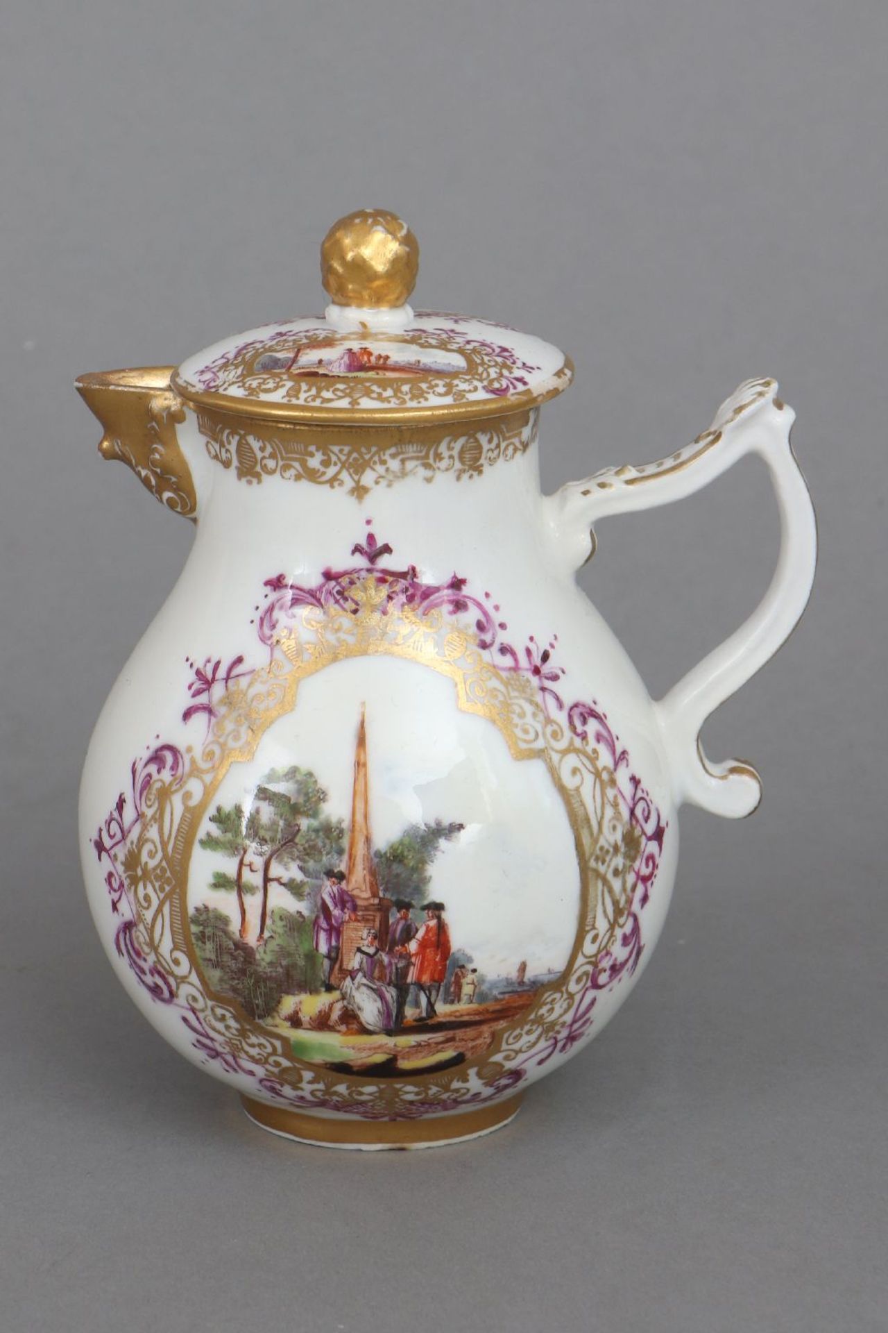 MEISSEN Kännchen mit Kauffahrteiszenen