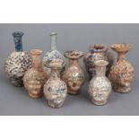 8 römische Glasflaschen der Kaiserzeit